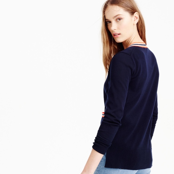 Nwt J Crew Tipped Summerweight Cardigan 
